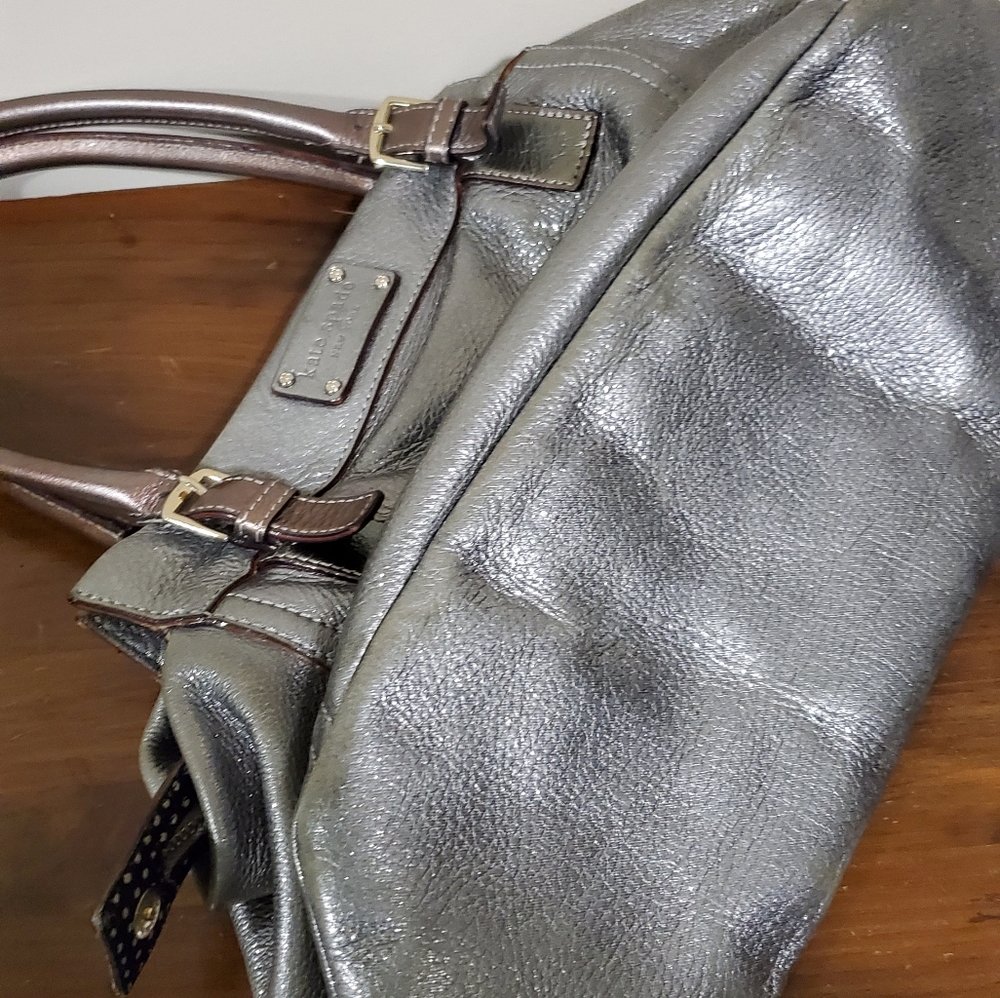 Kate Spade Soft Metallic Leather Satchel.